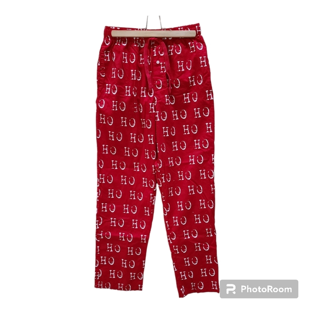 Mud Pie Christmas HoHoHo Pajama Pants Medium Red Holiday Medium